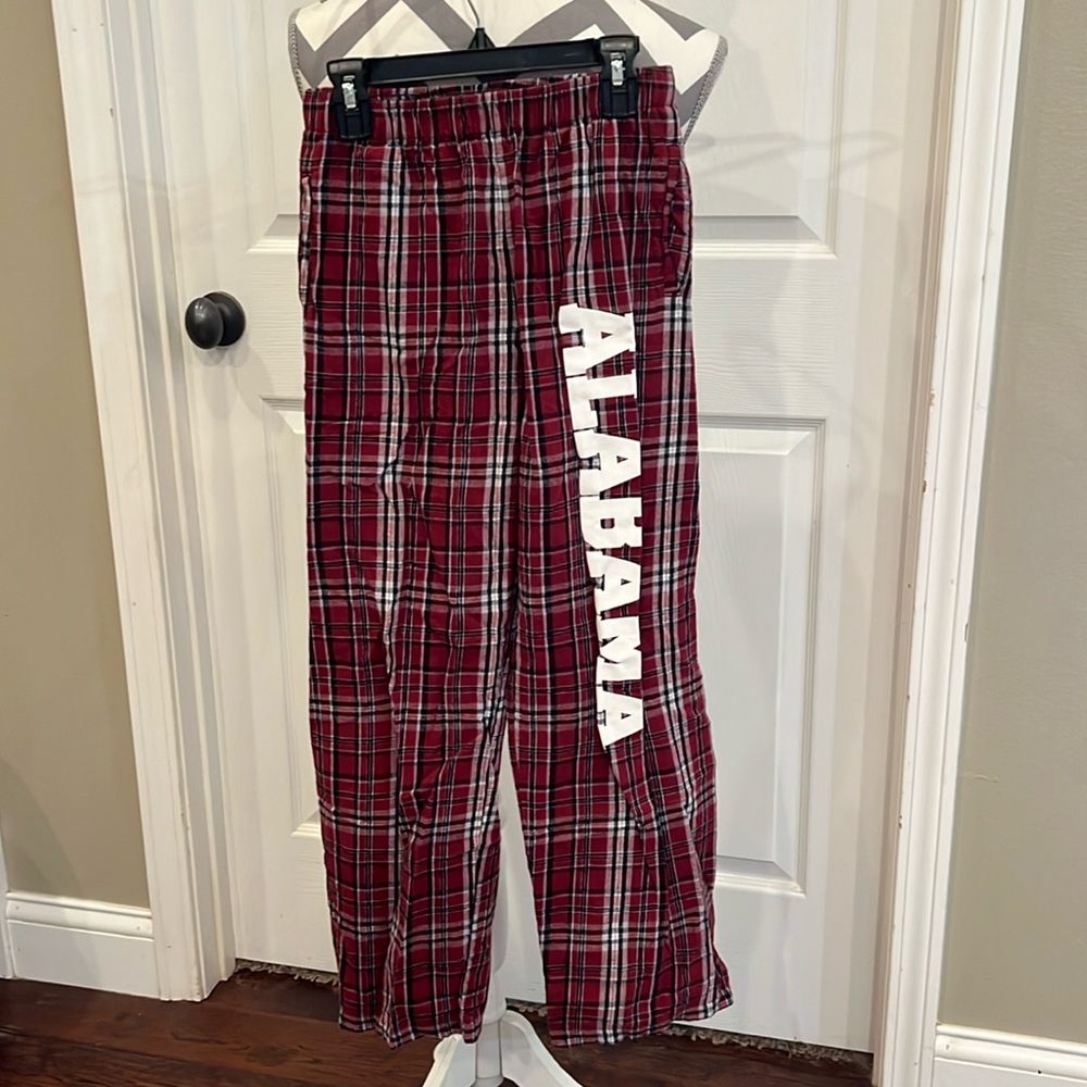 Boxer craft pajama plaid pants, Alabama crimson tide, YL